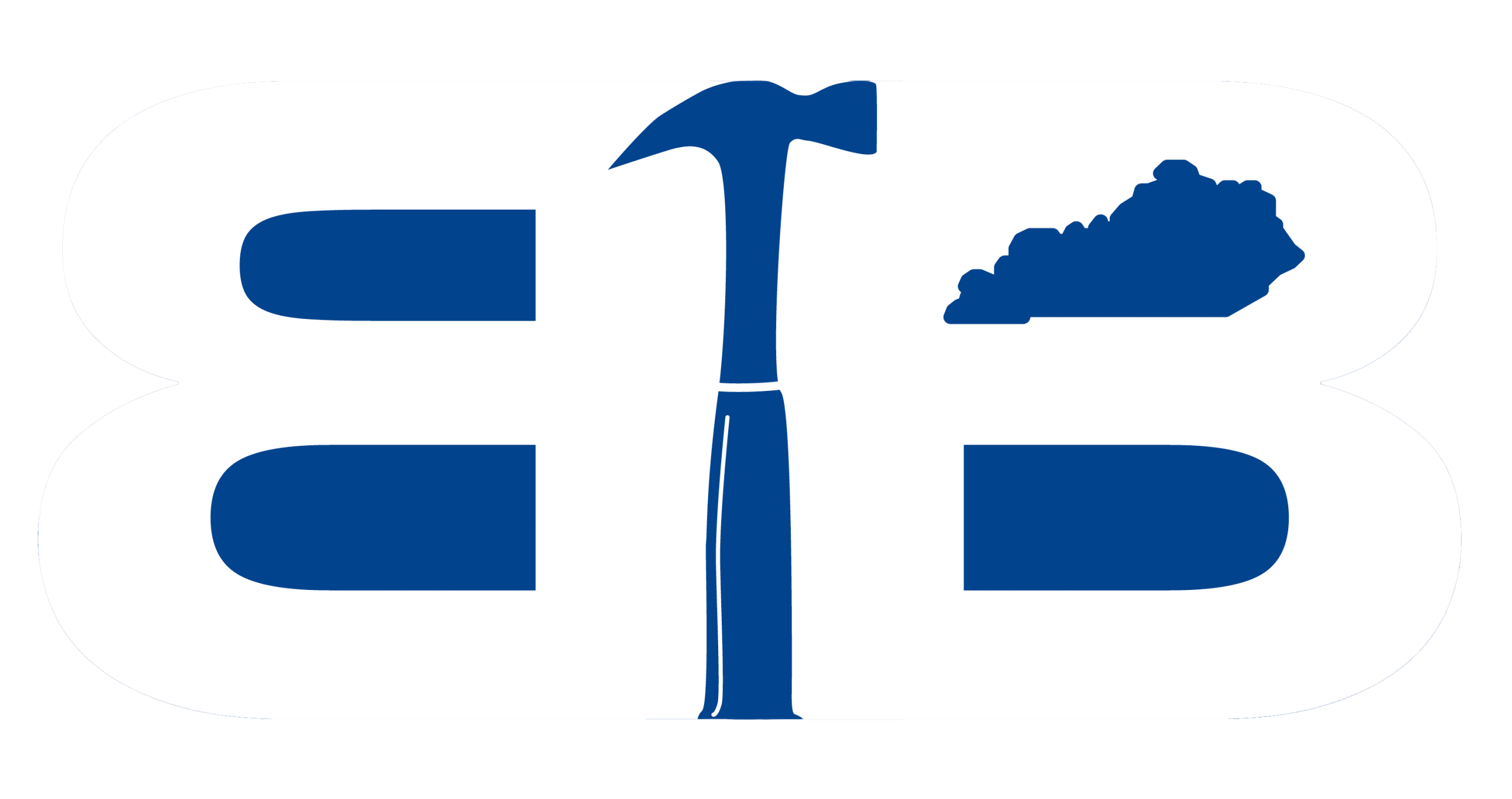 Built in the Bluegrass icon - White on Blue Transparent